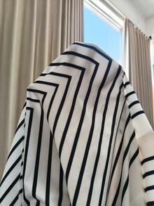 SHEIN Franclia 女款幾何印花百褶休閒百搭日常穿著裙 - 彩色 - 查看 3