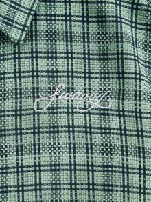 Manfinity RebelGame Men's Plus Size Summer Casual Plaid Shirt - Green - View 4