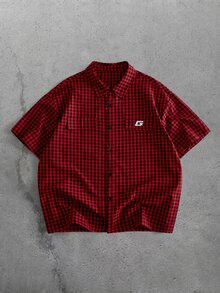 Manfinity RebelGame Men's Plus Size Summer Casual Plaid Shirt  Graphic T Shirt - Multicolor - View 2