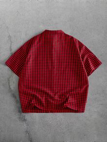 Manfinity RebelGame Men's Plus Size Summer Casual Plaid Shirt  Graphic T Shirt - Multicolor - View 3