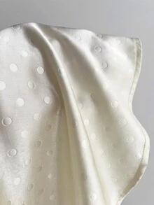 Elamini Women's Minimalist Apricot Satin Polka Dot Mermaid Dress - Apricot - View 6
