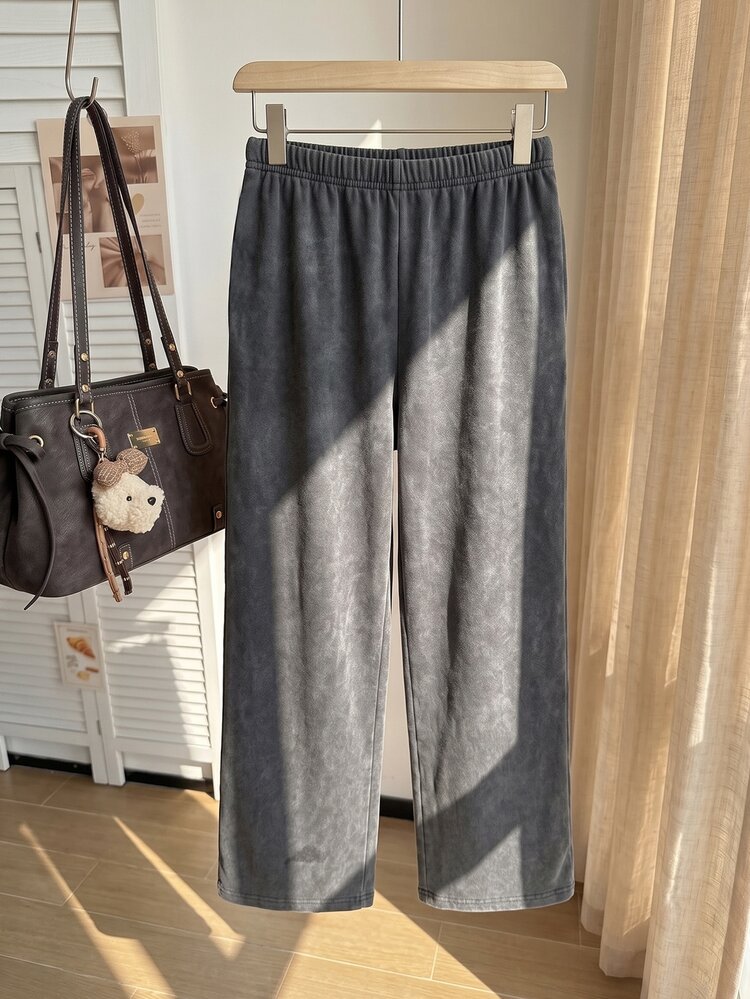 Comfortcana Celana Jogging Kasual Abu-abu Model Vintage Swaggy Retro Ukuran Plus untuk Semua Musim, Cocok untuk Liburan, Ulang Tahun, Pantai, dan Musim Gugur. - Dark Grey - View 2