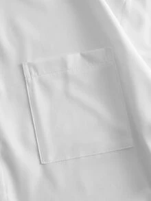 Manfinity RebelGame Men's Fashion Vintage Goth Print Single-Breasted Short Sleeve Pocket Shirt Halloween Graduation Holiday White Black Summer - White - View 6