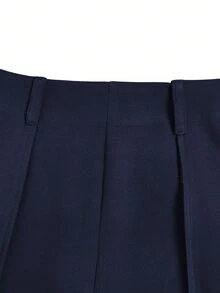 Elenzga 2026新款復古軍綠色通勤日常時尚寬腿女褲 春秋高腰垂墜版型 顯瘦直筒長褲 日度假風百搭女長褲 - 藏蓝色 - 查看 6