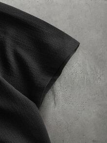Manfinity RebelGame Men's Solid Color Casual Versatile Daily Wear Shirt - Black - View 5