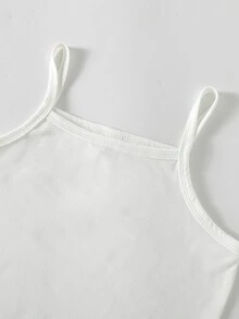SHEIN 女童 3 件套蝴蝶印花套裝 秋季黑白短版拉鍊連帽外套 + 吊帶上衣 + 寬腿長褲 運動校園休閒風 - 黑色 - 查看 6