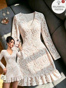 SHEIN Women Short Dresses - Apricot - View 3