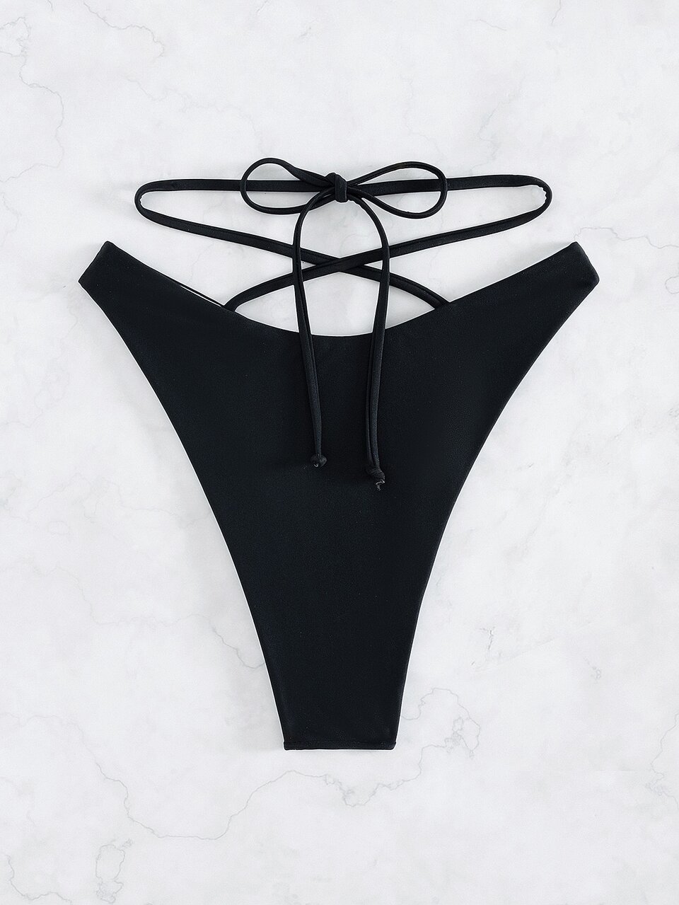 Women's Bandage Color Block Fashionable Swimwear Bikini Bottom For Beach Or Pool Summer