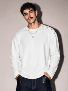 FeverCity Men's Casual Vacation Fashion Charming White T-Shirt - White - View 1
