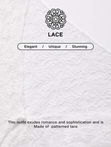 DAZY Women Casual And Versatile Long Sleeve Lace See-Through Spring/Summer Top Going Out Tops Sheer - White - View 8