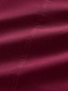 Manfinity RebelGame Men's Solid Color Pocket Button Casual Versatile Daily Travel Long Pants - Burgundy - View 5