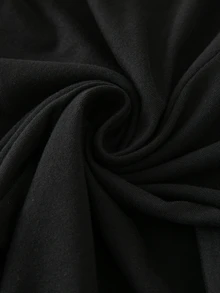 SHEIN 女童折腰馬術小馬印花喇叭褲，彈性修身舒適校園休閒戶外穿搭秋季款 - 黑色 - 查看 6