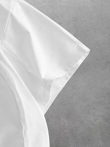 GENTILAND Men's  Relaxed Fit Crew Neck Tee In Soft Jersey. Drop-Shoulder Oversized Silhouette With Clean Minimal Finish Graphic Tee - White - View 5