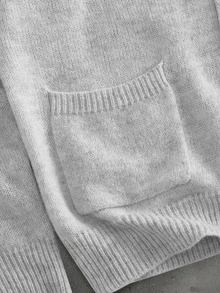 Manfinity RebelGame Fashion Men's Embroidered Cardigan Sweater - Light Grey - View 5