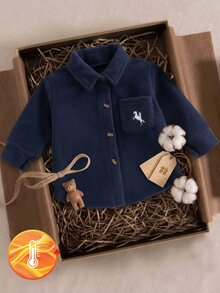 SHEIN Vintaside Kids Baby Boys Tops - Navy Blue - View 4