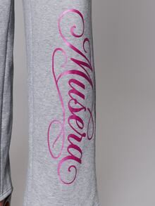 MUSERA Printed Graphic Elasticated Drawstring Stripe Waist Loose Fit Jogger Trouser Autumn Fall Winter Daily Back To School Pink Pony - Grey - View 5