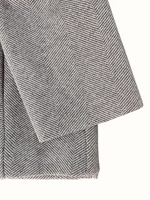 SHEIN 頂級 3D 2025 新款秋冬女款西裝外套，獨特領口設計，極簡優雅收腰，時尚深咖啡色，適合日常通勤 - 棕色 - 查看 4