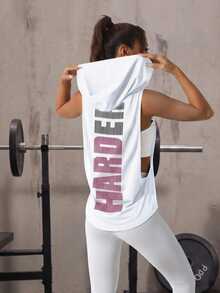 Solea Cove Solea Cove Solid Color Criss-Cross Back Athletic Tank Topworkout Tank Top - White - View 2