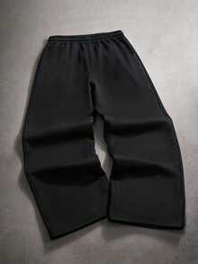 STYNVO Men's Drawstring Waist Pocket Casual Daily Travel Sweatpants - Black - View 2