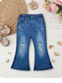 SHEIN Baby Girl Knitted Special Effect Print Cute Bow Print Long Pants - Multicolor - View 3