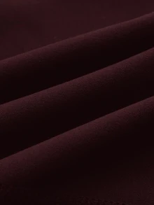 SHEIN X YERIMUA Musera Sport 交叉前开衩紧身裤套装（仅下装）板式网球冬季运动服健身房锻炼合金 - 酒紅色 - 查看 7