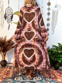 Fembélia New Arrival Spring/Summer Long Sleeve Printed Cardigan For Women - Multicolor - View 2