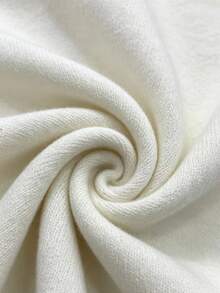 Balvessa Women's Solid Color Cowl Neck Batwing Long Sleeve Fitted Elegant Knit Dress - White - View 5