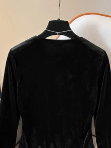 Ritzy Row Women's Lace Patchwork Casual Versatile Daily Wear Blouse - Black - View 5