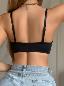 DesireSculpt Set de 3 sujetadores con cierre delantero push up de varios colores para balcón, con tirantes convertibles - Negro - Ver 7