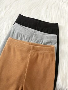 SHEIN 6件組兒童小男孩秋冬休閒基礎T恤與長褲套裝，基礎居家服多件套裝，男孩居家服，秋冬居家服，修身居家服 - 彩色 - 查看 6