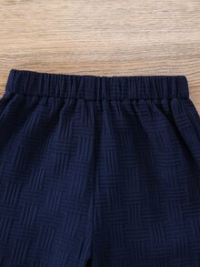 SHEIN 2件組男嬰秋冬白色襯衫、白色 Polo 衫與藍色休閒長褲套裝，襯衫套裝，Polo 套裝，嬰兒服飾，正式套裝 - 彩色 - 查看 11
