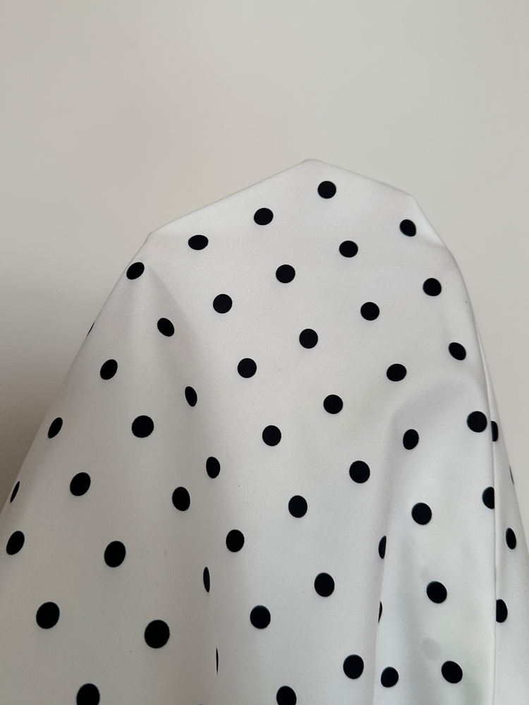 GalTyme Plus Size Women's Polka Dot Pattern Double-Breasted Long Sleeve Jacket - White - View 9
