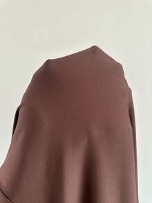GalTyme Plus Size Cutout Ruched Fashion T-Shirt And Asymmetrical Hem Skirt 2 Pieces Set Fall - Brown - View 7