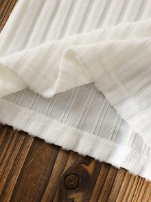 SHEIN 2件組嬰兒女童中性 0-3歲 春/秋款 棕色熊刺繡與3D蝴蝶結燈芯絨長褲，圓領長袖套頭上衣搭配棕色吊帶長褲套裝，適合外出、購物、休閒穿著 - 彩色 - 查看 4