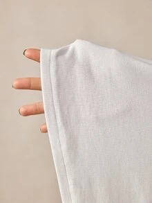 Boho Mama Kaos Hamil Kasual Warna Polos dengan Hiasan Renda, Pakaian Musim Gugur Putih untuk Acara Baby Shower, Pakaian Dasar Lucu dan Chic untuk Konser Country, Pakaian untuk Jalan-jalan - Putih - View 8
