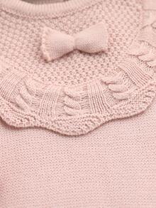 Souflis Souflis Baju Terusan Bayi Perempuan Lucu dengan Hiasan Pita dan Celana Panjang - Baby Pink - View 8