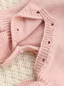 Souflis Souflis Baju Terusan Bayi Perempuan Lucu dengan Hiasan Pita dan Celana Panjang - Baby Pink - View 6