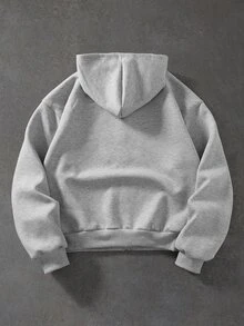 ROMWE MEN Street Life Men's Streetwear Sweatshirt Hoodie - Grey - View 5