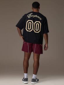 Emperor Men's Loose Fit Colorblock Oversized Shorts - Multicolor - View 2