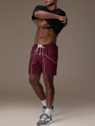 Emperor Men's Loose Fit Colorblock Oversized Shorts
