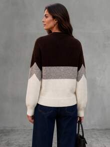 Wandoria Women's Autumn New Single Piece V-Neck Loose Regular Fit Hand-Beaded Wavy Multi-Color Button Design Versatile Daily Casual Comfortable Elegant Commute Knit Cardigan Long Sleeve - Multicolor - View 2