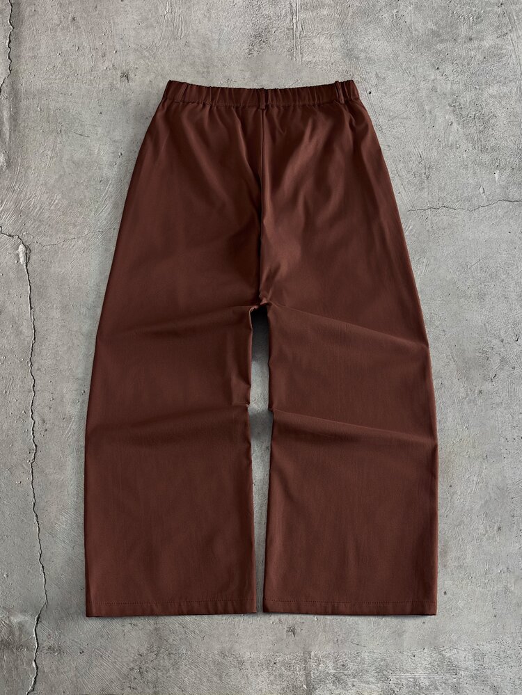 AXEPEAK Men's Casual Solid Color Shirt And Pants Set - Brown - View 8
