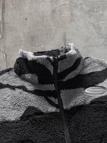 AXEPEAK 男士拼色拉鍊休閒日常長袖夾克 - 彩色 - 查看 4