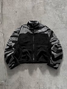 AXEPEAK 男士拼色拉鍊休閒日常長袖夾克 - 彩色 - 查看 9