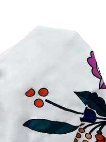 Elenzga Gaun Panjang Wanita Musim Panas Elegan Motif Tenun dengan Ikat Pinggang dan Detail Kerut - MultiWarna - View 5