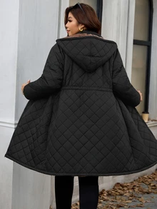 Reflora Plus Size Women's Solid Color Long Sleeve Zipper Front Casual Winter Jacket Hiking Black - Mocha Brown - View 9