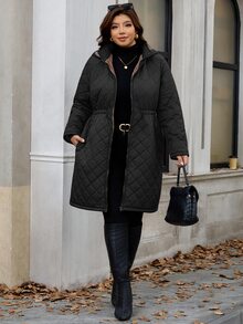 Reflora Plus Size Women's Solid Color Long Sleeve Zipper Front Casual Winter Jacket Hiking Black - Mocha Brown - View 8