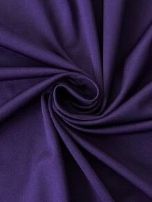 Cravure Plus Size French Elegant Sleeveless High Waist Slit Drape Long Dress - Purple - View 5
