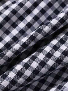 DAZY Women's Casual Plaid Cake Skirt Cute Tops Vacation - Blue - View 7