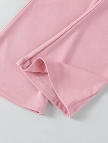 SHEIN Elladie kids مجموعة فتاة ذات طابع حلو وأنيق، تتكون من ملابس علوية بيضاء مزينة بفيونكة ثلاثية الأبعاد + بنطلون ذو قصة واسعة أسود، ملابس علوية سوداء مزينة بفيونكات وردية متعددة، بنطلون ذو قصة واسعة باللون الفوشيا، طابع حلو وأنيق مناسب للعودة إلى المدرسة والخروجات والأناقة الشارعية - متعدد الألوان - مشاهدة 7